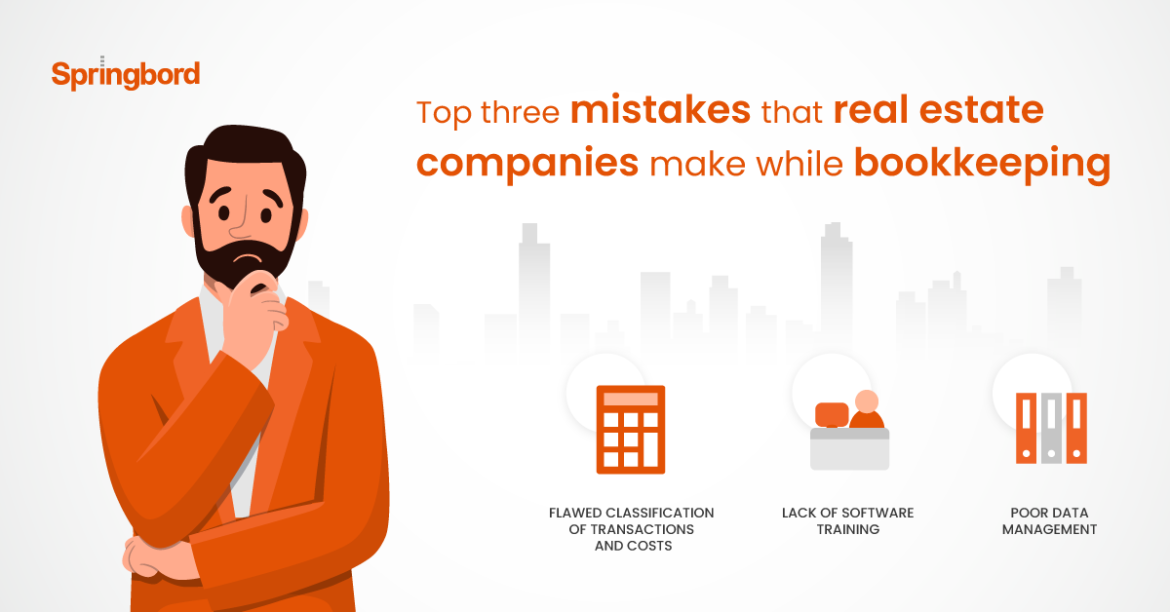 Top three mistakes that real estate companies make while bookkeeping