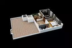 Residential Floor Plan 3D 1